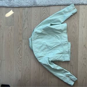 Zara cropped leather jacket